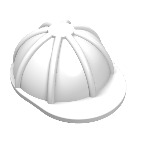 LEGO 3833 - Minifigure, Headgear Helmet Construction