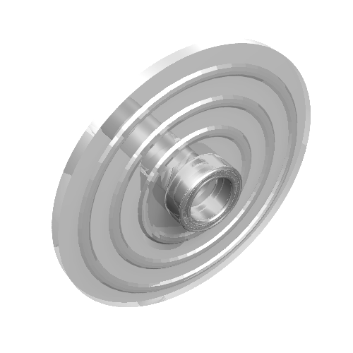 LEGO 3876 - Minifigure, Shield Circular / Round Ridged Face with Stud