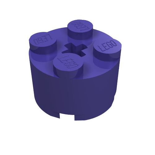 LEGO 3941 - Ronde steen 2 x 2 met Axle Hole