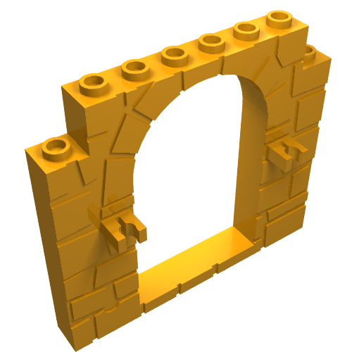 LEGO 40242 - Deurframe 1 x 8 x 6 met boog, clips en steenprofiel