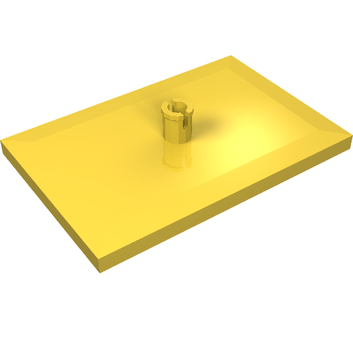LEGO 4025 - Aangepaste treinonderstel plaat (tegel, 6 x 4 met 5mm pin)