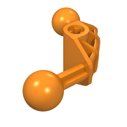 LEGO 41670 - Bionicle Ball Joint 4 x 4 x 2 90 graden met 2 Ball Joint en Axle Hole