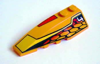 LEGO 41748pb006 - Linker wig 6 x 2 met Racer Hot Scorcher 4 patroon