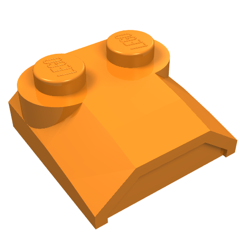 LEGO 41855 - Helling, gebogen 2 x 2 x 2/3 met 2 studs en gebogen zijden, lip einde