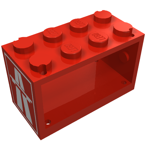 LEGO 4209p05 - Haspoelhouder 2 x 4 x 2 met Highway-patroon