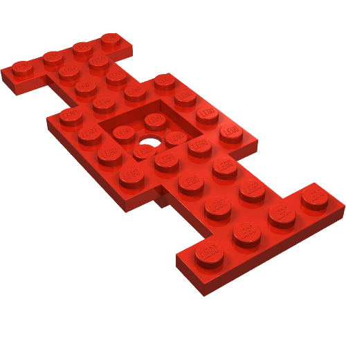 LEGO 4212a - Vehicle, Base 4 x 10 x 2/3 with 2 x 2 Recessed Center with Center Hole (First Version)