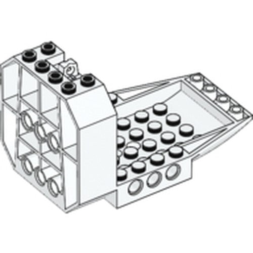 LEGO 42600 - Vliegtuigromp voorste onderkant hoekig 6 x 10 x 5 (Cockpit)