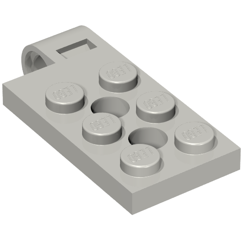 LEGO 43045 - Scharnierende plaat 2 x 4 met Pin Hole en 2 gaten - Bovenkant