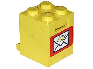 LEGO 4345apx1 - Container 2 x 2 x 2 met Solid Studs en Mail Pattern