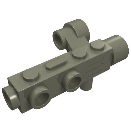 Dark gray LEGO Minifigure Utensil Camera with Side Sight (Space Gun) piece.