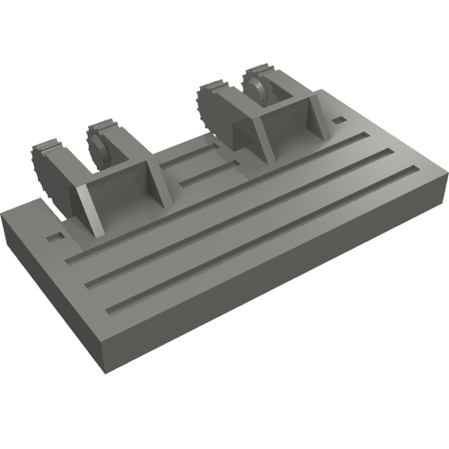 LEGO 44569 - Scharnierende treinpoort 2 x 4 met vergrendeling, dubbele 2 vingers en verstevigingen aan de achterkant