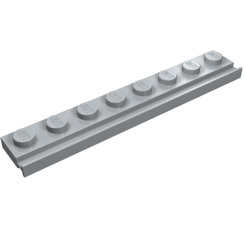 LEGO 4510 - Aangepaste plaat 1 x 8 met Door Rail