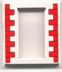 LEGO 45402px1 - Deurframe 2 x 8 x 8 met rood stenen patroon