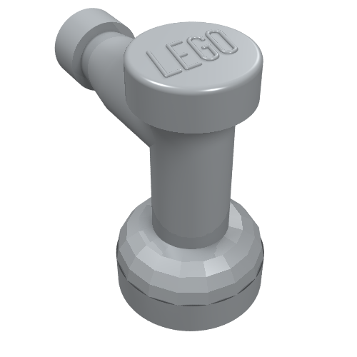 LEGO 4599a - Tap 1 x 1 met gat in nozzle end