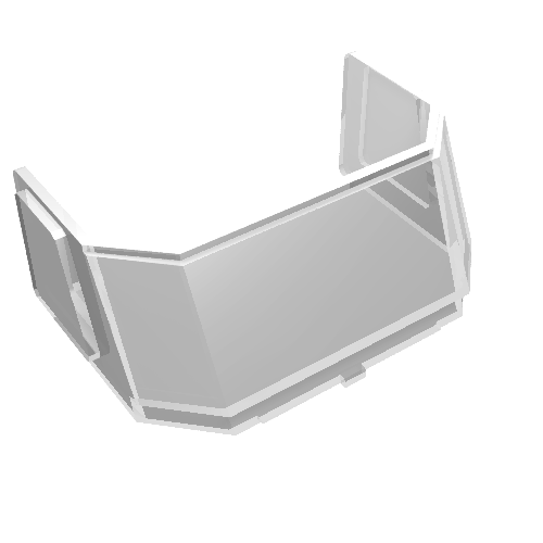LEGO 46103 - Glas voor voorruit 4 x 6 x 4 cabine met scharnier
