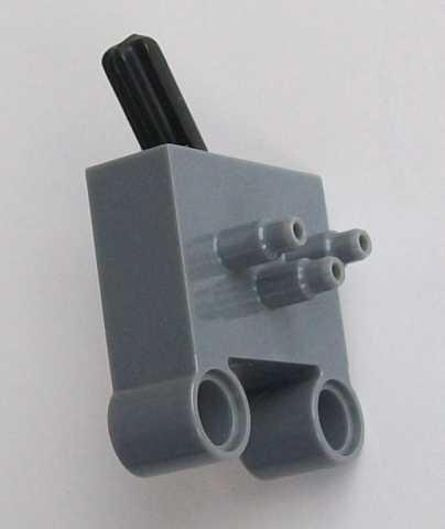 LEGO 4694cc01 - Pneumatic Switch with Pin Holes and Stepped Outlets