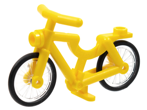 LEGO 4719c02 - Bicycle with Handlebars with Trans-Clear Wheels with Molded Black Hard Rubber Tires (4719 / 92851pb01)