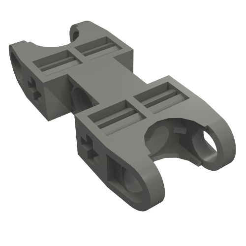 LEGO 47296 - Technic, Axle and Pin Connector 2 x 5 with 2 Ball Joint Sockets, Open Sides