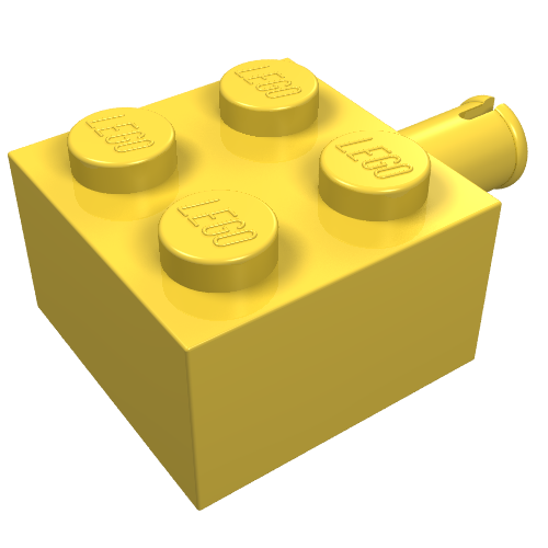 LEGO 4730 - Aangepaste steen 2 x 2 met pin en zonder axle hole