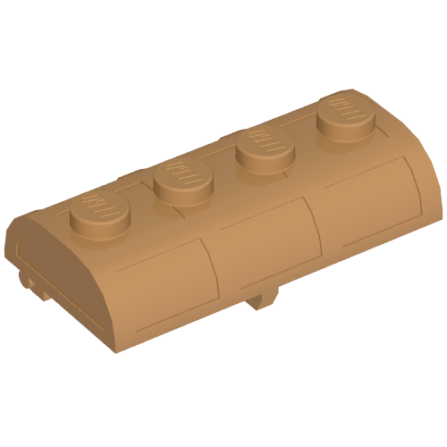 LEGO 4739a - Container, Treasure Chest Lid Curved with Thick Hinge