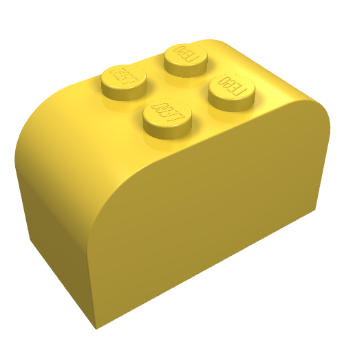 LEGO 4744 - Helling, gebogen 4 x 2 x 2 dubbel met 4 studs