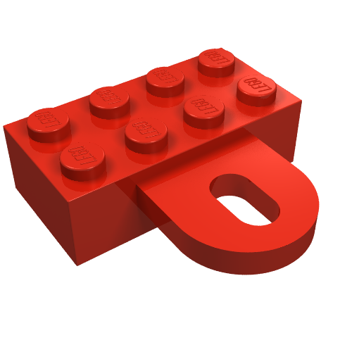 LEGO 4748 - Aangepaste steen 2 x 4 met Coupling, Female