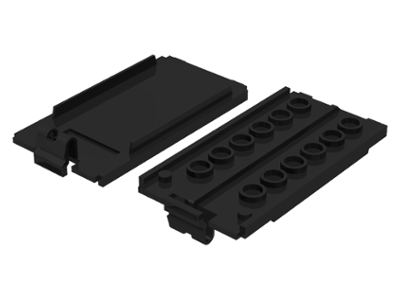 LEGO 4761 - Elektrische 9V Batterijdoos Klein, Onderdeksel (Batterijcompartiment Dekel)