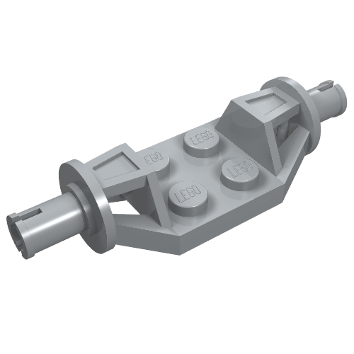 LEGO 47720 - Aangepaste plaat 2 x 2 met wielhouders breed - Technic pinnen