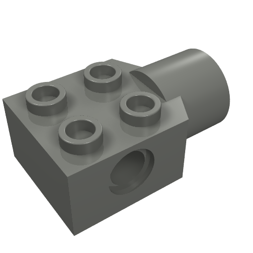 LEGO 48169 - Technic, Aangepaste steen 2 x 2 met Pin Hole en Rotation Joint Socket