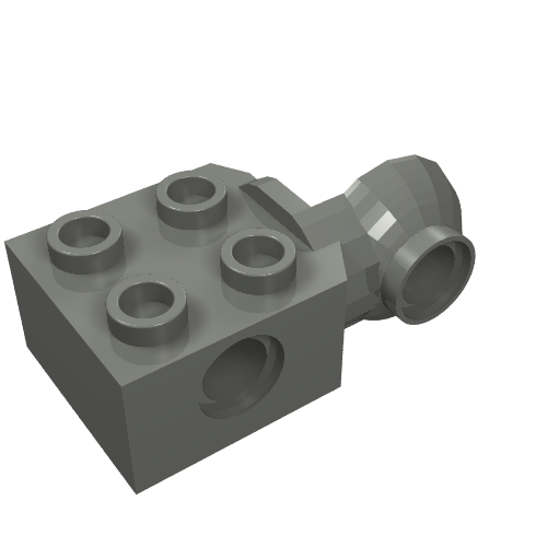 LEGO 48171 - Technic, Brick Modified 2 x 2 with Pin Hole and Rotation Joint Ball Half Vertical