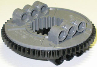 LEGO 48452cx1 - Technic Turntable 56 Tooth met zwarte bovenkant (48452 / 48168)