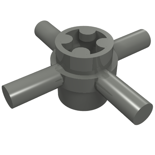 LEGO 48723 - Technic, Aangepaste connector met 4 stangen en pin hole