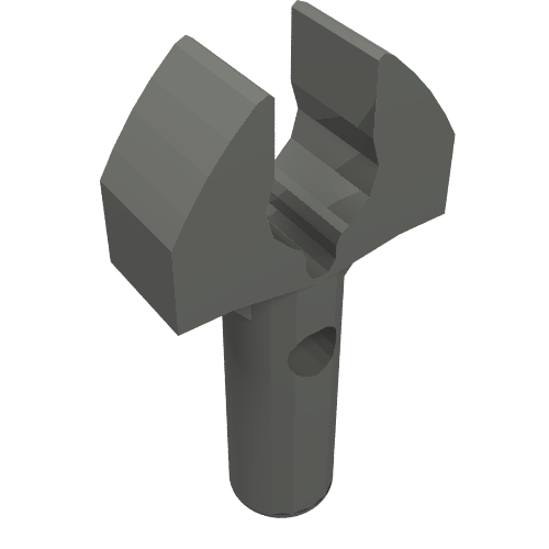 LEGO 48729b - Bar   1L with Clip Mechanical Claw - Cut Edges and Hole on Side
