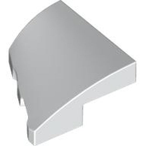 Light gray LEGO Wedge 2 x 2 x 2/3 Right brick, angled view, on a white background.