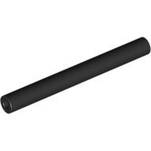 Black LEGO pneumatic hose (5102c05), 4mm diameter, 5L / 4.0cm long, isolated on a white background.