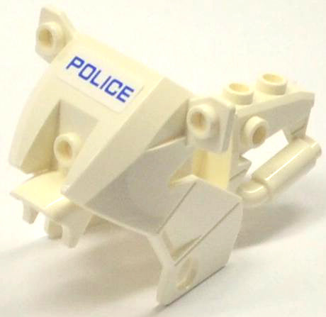 LEGO 52035pb12 - Motorfiets kuip, City met blauw 'POLICE' op achtergrondpatroon (sticker) - Sets 60041 / 60047