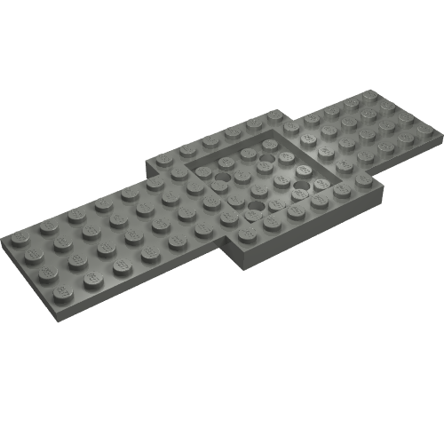 LEGO 52037 - Vehicle, Base 6 x 16 x 2/3 with 4 x 4 Recessed Center and 4 Holes