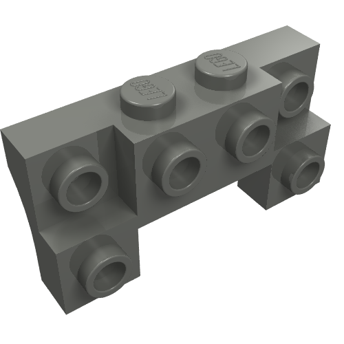 LEGO 52038 - Brick, Modified 2 x 4 - 1 x 4 with 2 Recessed Studs and Thick Side Arches