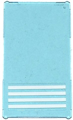 LEGO 57895pb006 - Glas voor Raam 1 x 4 x 6 met 4 Witte Strepen Patroon (Sticker) - Sets 7498 / 7744 / 60047 / 60130