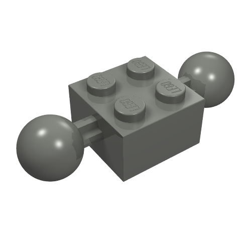 LEGO 57908 - Technic, Aangepaste steen 2 x 2 met 2 Ball Joints