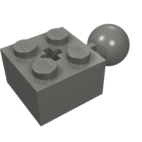 LEGO 57909 - Technic, Brick Modified 2 x 2 with Ball Joint and Axle Hole
