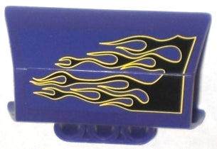 LEGO 61069pb001R - Technic, Panel Engine Block Half / Side Intake with Black Flames Pattern Model Right Side (Stickers) - Set 5982