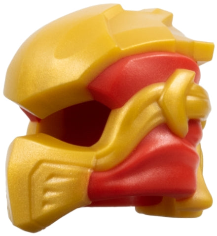LEGO 5990pb01 - Minifigure, Headgear Ninjago Wrap Type 10 with Molded Pearl Gold Armor, Wraps and Knot Pattern