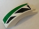 LEGO Arch 1 x 3 x 2 Curved Top, model 6005pb008L, white with a green and black pattern on the left side, from set 8864.