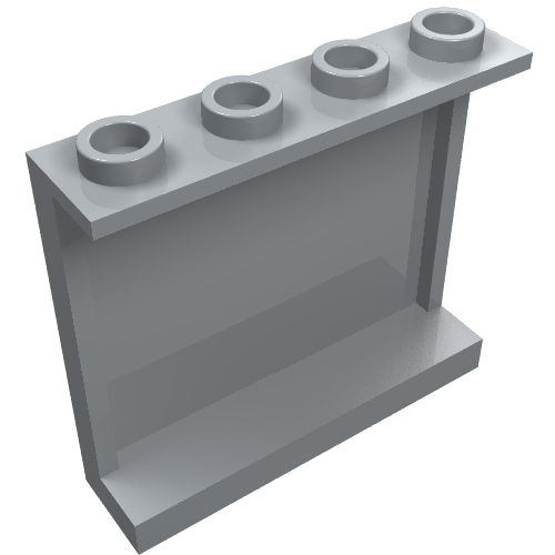 LEGO 60581 - Panel 1 x 4 x 3 with Side Supports - Hollow Studs