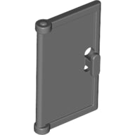 Dark gray rectangular LEGO 60614 door, 1x2x3, with a vertical handle.