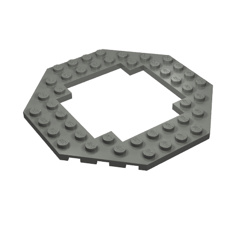 LEGO 6063 - Aangepaste plaat 10 x 10 achthoekig met 6 x 6 open midden