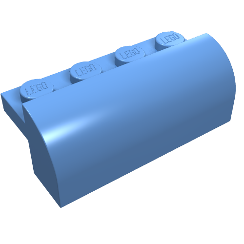 LEGO 6081 - Slope, Curved 2 x 4 x 1 1/3 with 4 Recessed Studs