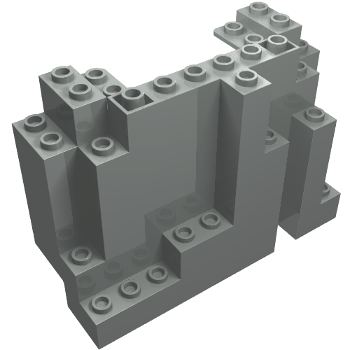 LEGO 6082 - Rots Paneel 4 x 10 x 6 Rechthoekig (BURP)