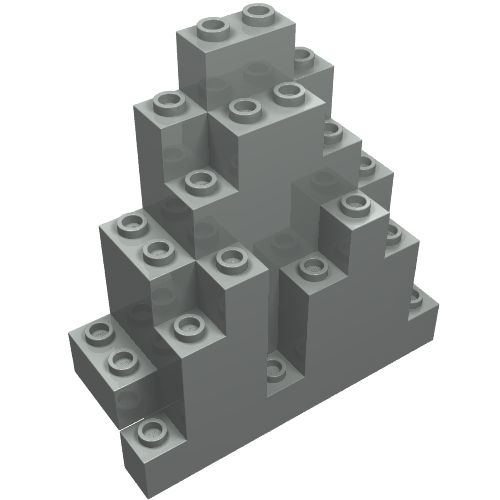 LEGO 6083 - Rots Paneel 3 x 8 x 7 Driehoekig (LURP)